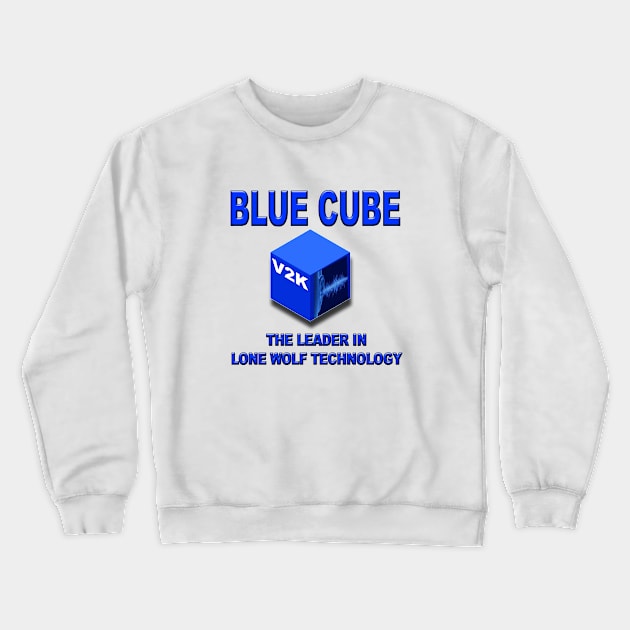 Blue Cube Tee Crewneck Sweatshirt by Lookoutfa Charlie